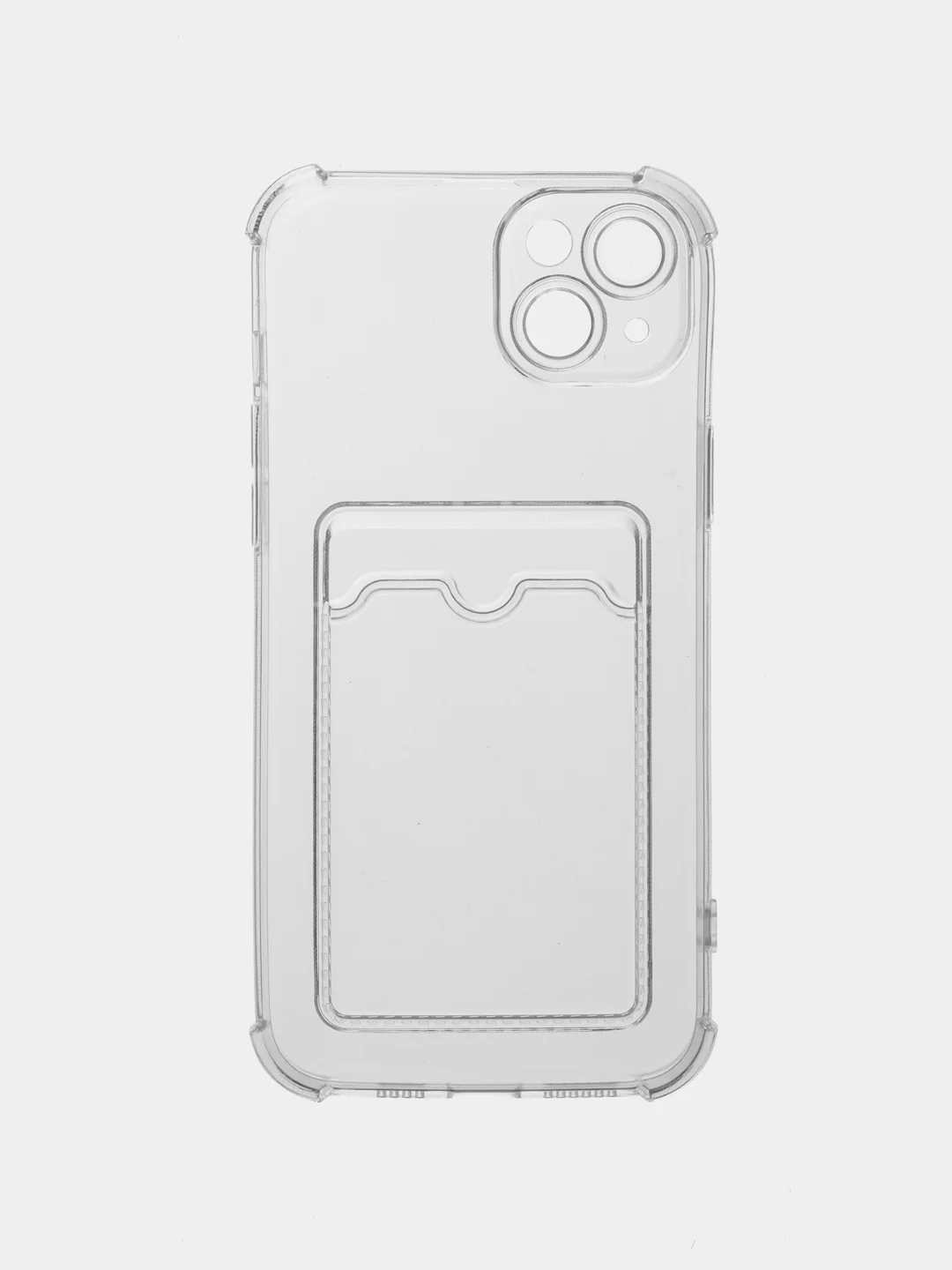 Прозрачный чехол для iPhone 14 Plus, с карманом для карт