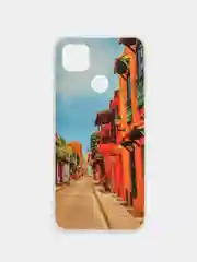 Голубой чехол Xiaomi Redmi 10A, Redmi 9C, Сяоми Редми 10А, Редми 9С с рисунком