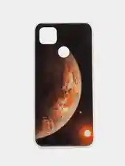 Тёмно-коричневый чехол Xiaomi Redmi 10A, Redmi 9C, Сяоми Редми 10А, Редми 9С с рисунком
