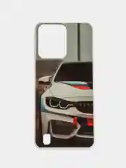 Красный чехол силиконовый на Realme C31 / Реалми С31, с рисунком