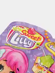 Фиолетовый леденец на палочке JohnyBee Sweet Lilly, с шипучей карамелью, 13 г
