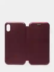 Багровый чехол-книжка iPhone 5, 5S, SE, 6, 6S, 7, 8, SE, X, XS, XR, 11, 12, 13, Pro, Max, Mini