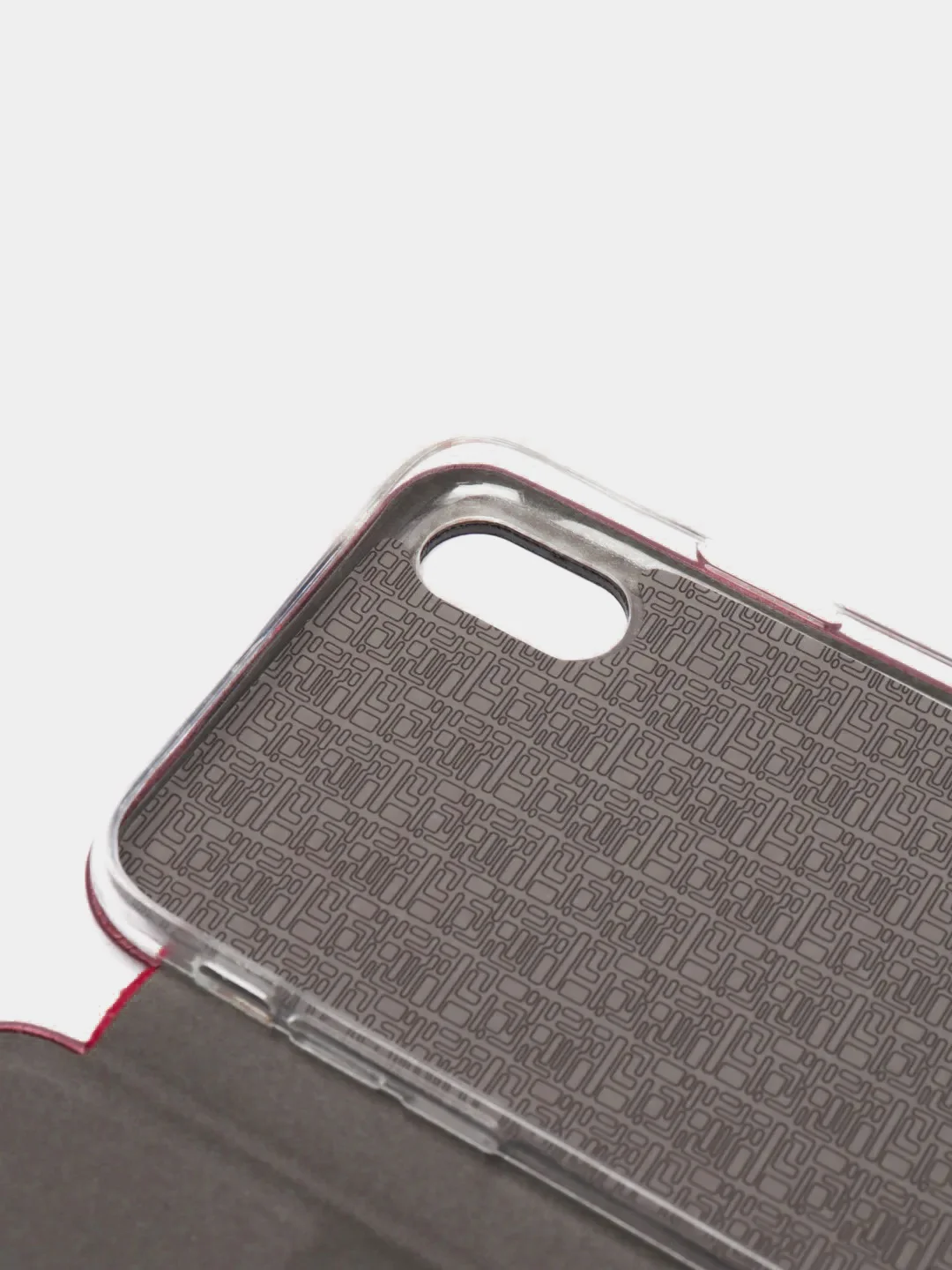Багровый чехол-книжка iPhone 5, 5S, SE, 6, 6S, 7, 8, SE, X, XS, XR, 11, 12, 13, Pro, Max, Mini