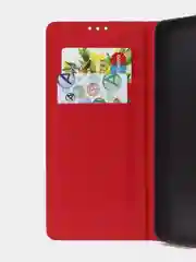 Красный чехол-книжка для Samsung A13 из нубука Super Creative