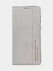 Серый чехол-книжка для Samsung A33 из нубука Super Creative