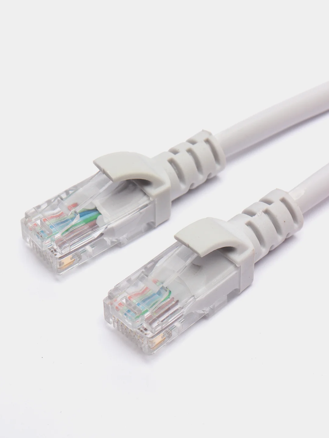 Серый кабель компьютерный патч-корд LAN сетевой, патчкорд Ethernet, для соединения с роутером