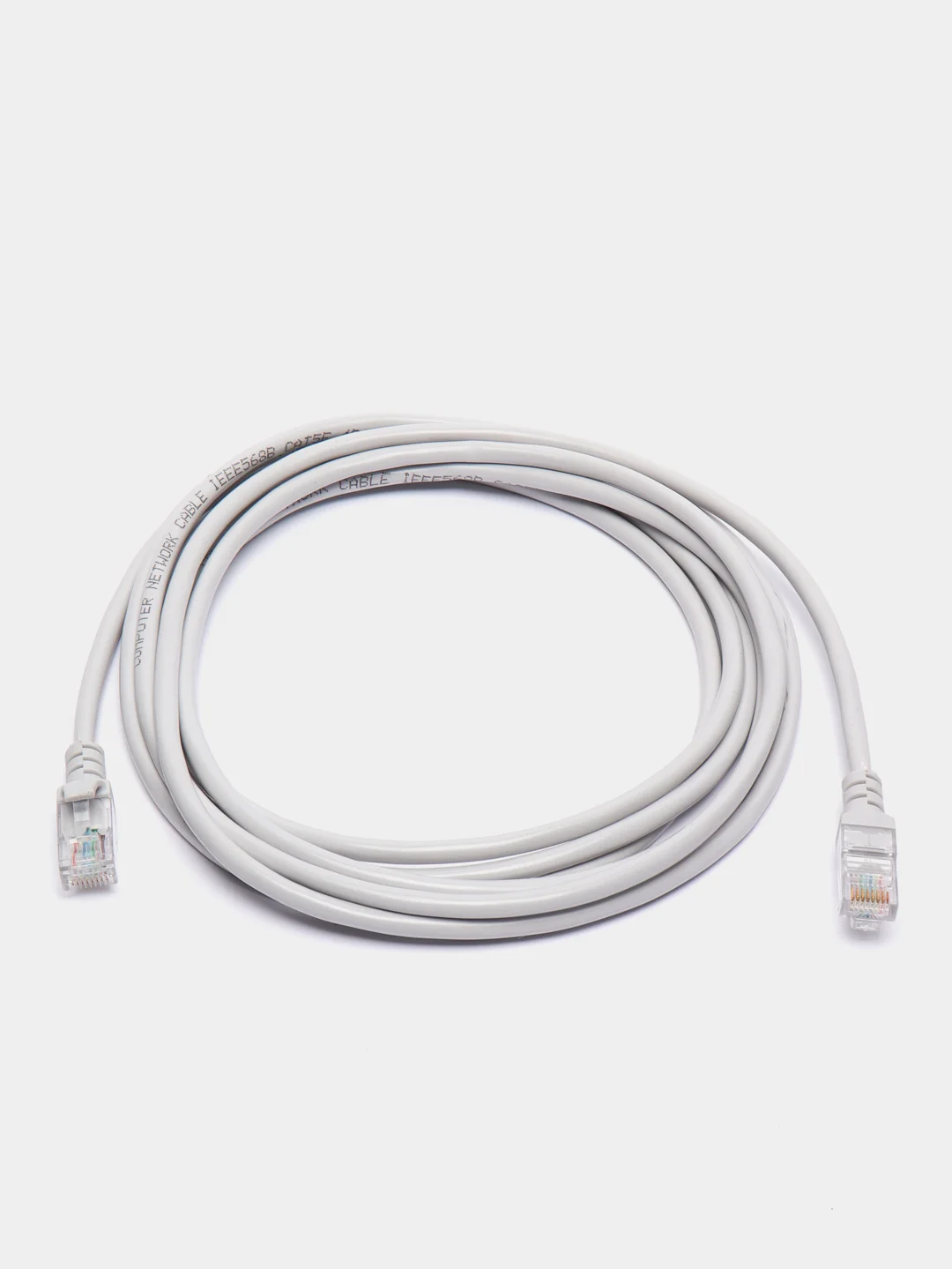 Серый кабель компьютерный патч-корд LAN сетевой, патчкорд Ethernet, для соединения с роутером