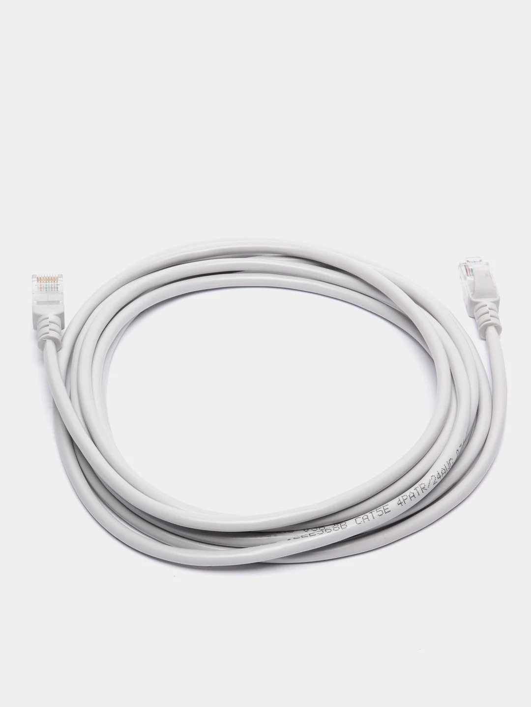Серый кабель компьютерный патч-корд LAN сетевой, патчкорд Ethernet, для соединения с роутером