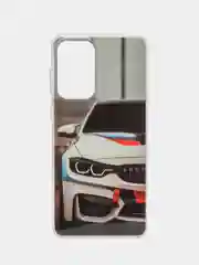 Хром чехол для Samsung Galaxy A73 (Самсунг Галакси А73), силиконовый, с рисунком