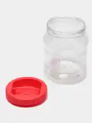 Алый банка-ёмкость для сыпучих продуктов, с винтовой крышкой, 1.5 л