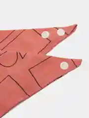 Зеленый слюнявчик детский, нагрудник хлопковый, на кнопке, 5 шт