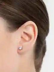 Лимонный серьги-гвоздики XUPING, из медицинского золота