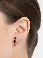 Красный серьги Xuping из медицинского золота, с переливающимися кристаллами