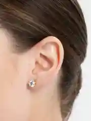 Золотой серьги-гвоздики XUPING, из медицинского золота