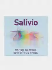 Синий линзы цветные, на 3 месяца