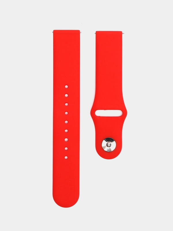 Силиконовый ремешок для Xiaomi Amazfit Bip, Huawei, Haylou, Samsung, 20 мм, с кнопкой