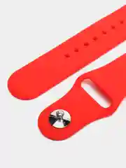 Алый силиконовый ремешок для Xiaomi Amazfit Bip, Huawei, Haylou, Samsung, 20 мм, с кнопкой