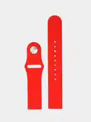 Алый силиконовый ремешок для Xiaomi Amazfit Bip, Huawei, Haylou, Samsung, 20 мм, с кнопкой