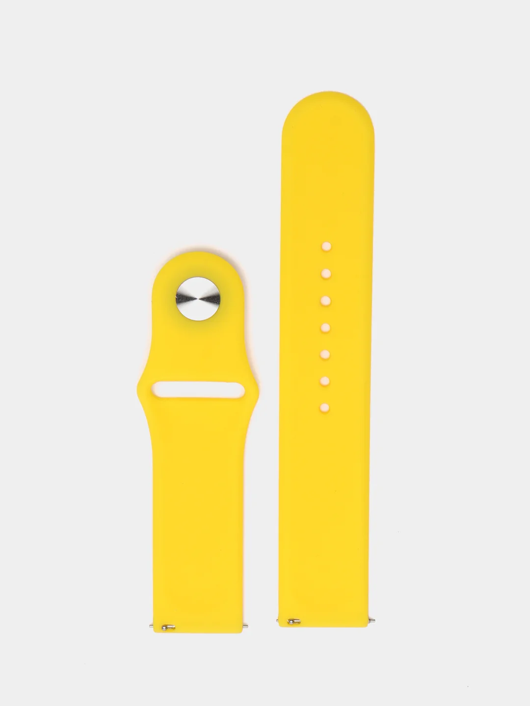 Белый силиконовый ремешок для Xiaomi Amazfit Bip / Huawei / Haylou / Samsung, с кнопкой, 22 мм