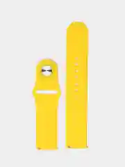 Белый силиконовый ремешок для Xiaomi Amazfit Bip / Huawei / Haylou / Samsung, с кнопкой, 22 мм