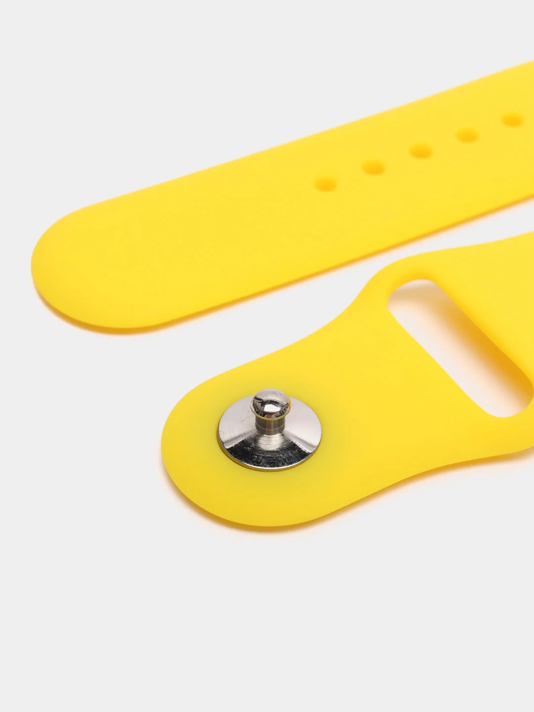 Белый силиконовый ремешок для Xiaomi Amazfit Bip / Huawei / Haylou / Samsung, с кнопкой, 22 мм