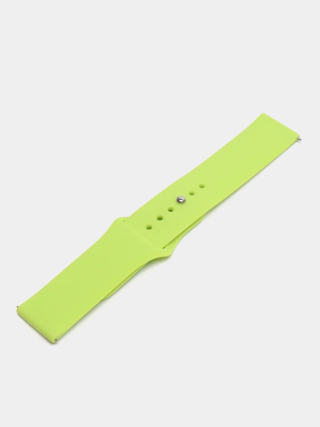 Лайм силиконовый ремешок для Xiaomi Amazfit Bip / Huawei / Haylou / Samsung, с кнопкой, 22 мм