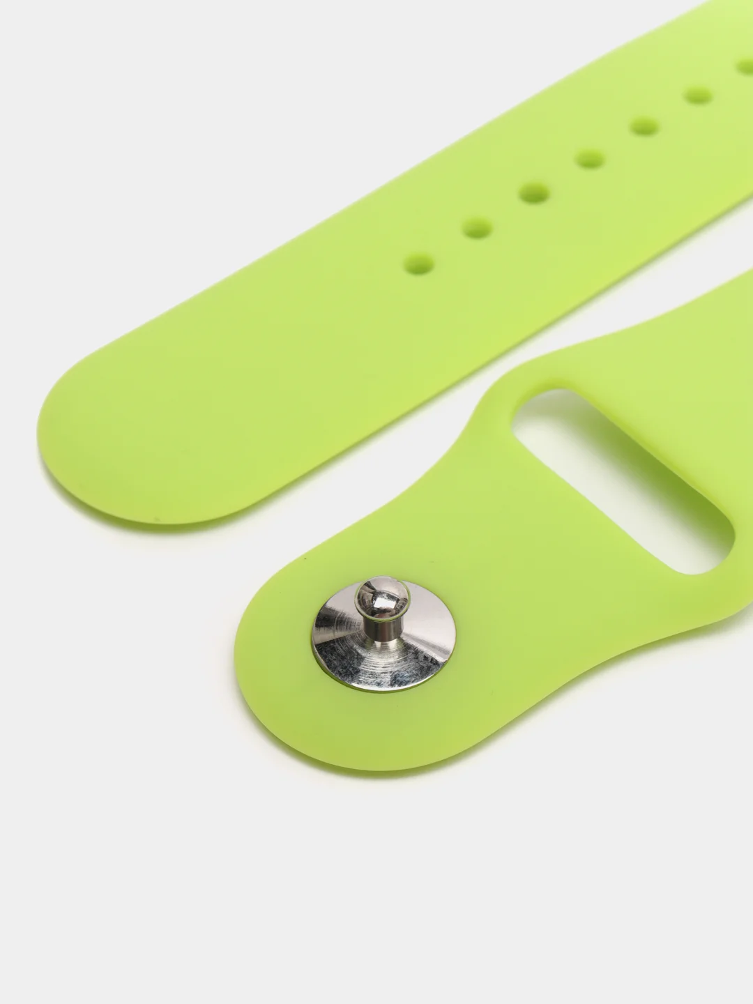 Лайм силиконовый ремешок для Xiaomi Amazfit Bip / Huawei / Haylou / Samsung, с кнопкой, 22 мм