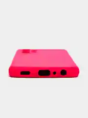 Тёмно-розовый чехол Samsung Galaxy A32 (4G), Галакси А32 4G силиконовый Silicone Cover с закрытым низом