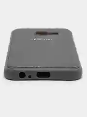 Бежевый чехол накладка с кожаной вставкой для Samsung Galaxy A3 (2017) / A320