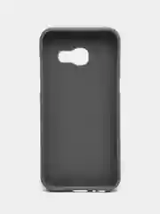 Бежевый чехол накладка с кожаной вставкой для Samsung Galaxy A3 (2017) / A320