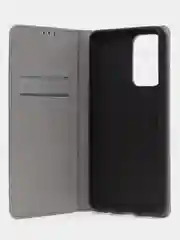Серый чехол-книжка для Samsung A52 из нубука Super Creative