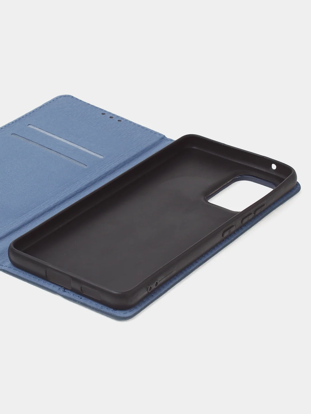 Синий чехол-книжка для Samsung A53 из нубука Super Creative