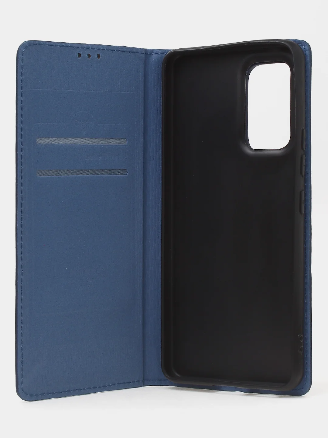 Синий чехол-книжка для Samsung A53 из нубука Super Creative