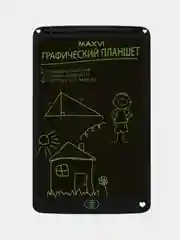 Черный графический планшет для заметок и рисование Maxvi MGT-03, дисплей 12 дюймов