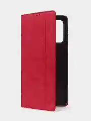 Красный чехол-книжка для Samsung A73 из нубука Super Creative
