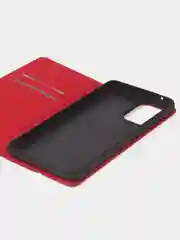 Красный чехол-книжка для Samsung A73 из нубука Super Creative