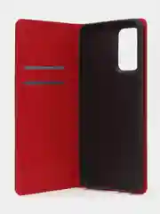 Красный чехол-книжка для Samsung A73 из нубука Super Creative