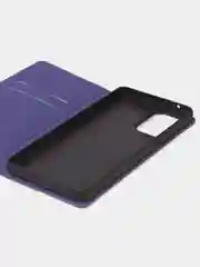 Фиолетовый чехол-книжка для Samsung A73 из нубука Super Creative