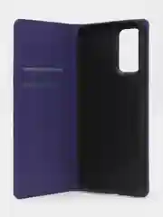 Фиолетовый чехол-книжка для Samsung A73 из нубука Super Creative
