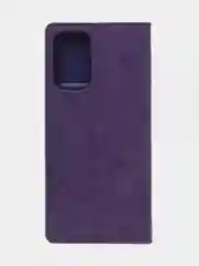 Фиолетовый чехол-книжка для Samsung A73 из нубука Super Creative