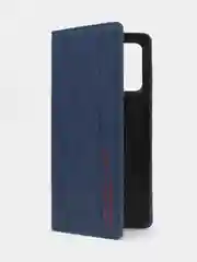 Синий чехол-книжка для Samsung A73 из нубука Super Creative