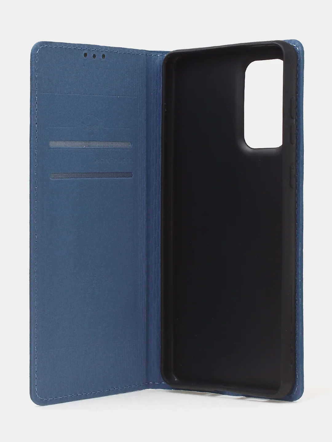 Синий чехол-книжка для Samsung A73 из нубука Super Creative