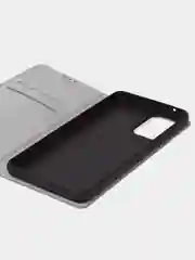 Серый чехол-книжка для Samsung A73 из нубука Super Creative