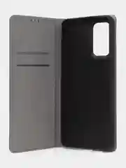 Серый чехол-книжка для Samsung A73 из нубука Super Creative