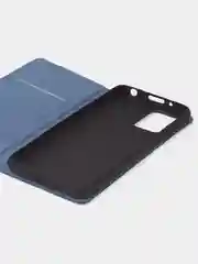 Синий чехол-книжка для Redmi 10 (4G) из нубука Super Creative