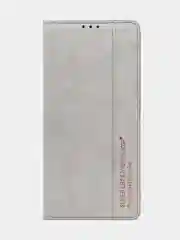 Серый чехол-книжка для Redmi 10 (4G) из нубука Super Creative