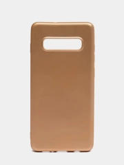 Чехол Samsung Galaxy S10 Plus, Галакси С10 Плюс силиконовый матовый, с эффектом "металлик"