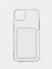 Молочный чехол для iPhone 14 Plus, с карманом для карт