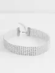 Серый меланж чокеры со стразами