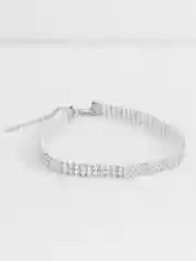 Серебряный чокеры со стразами